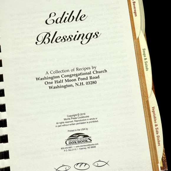 Washington New Hampshire Congregational Church Cookbook Edible Blessings 2019 - Picture 4 of 9